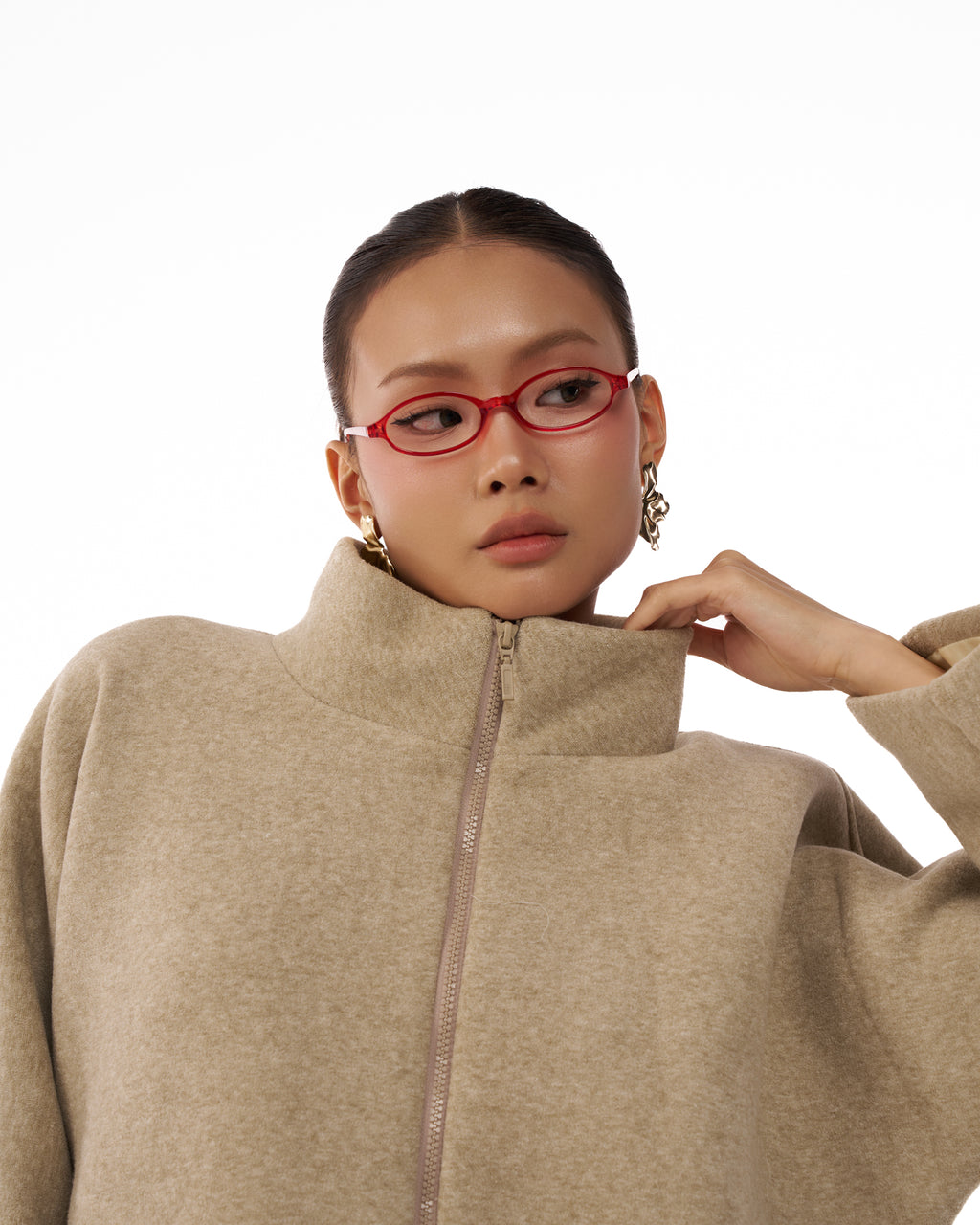 12 Zip Up Teddy Bomber Jacket