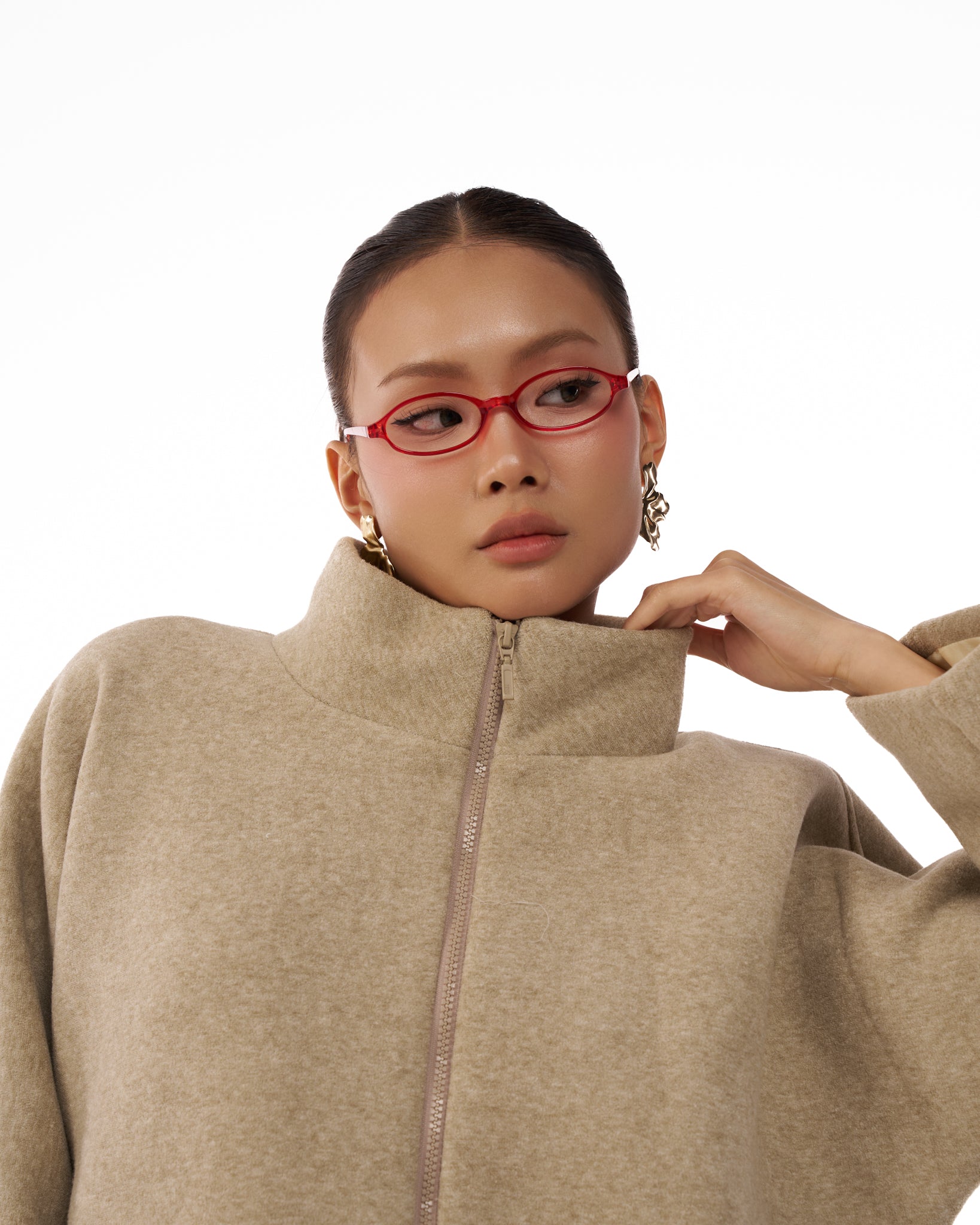 12 Zip Up Teddy Bomber Jacket