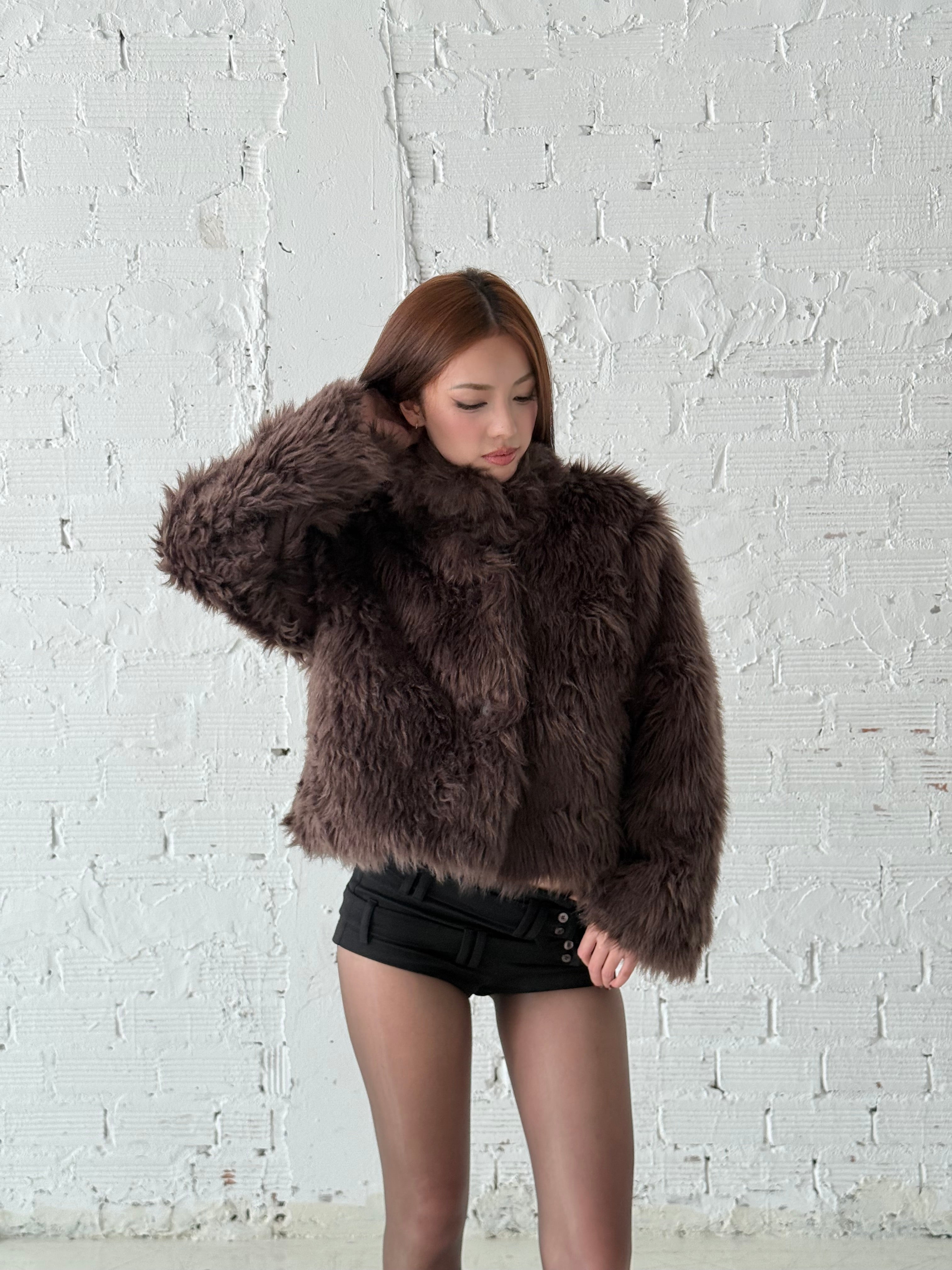 13 Brown Monclant Fur Coat