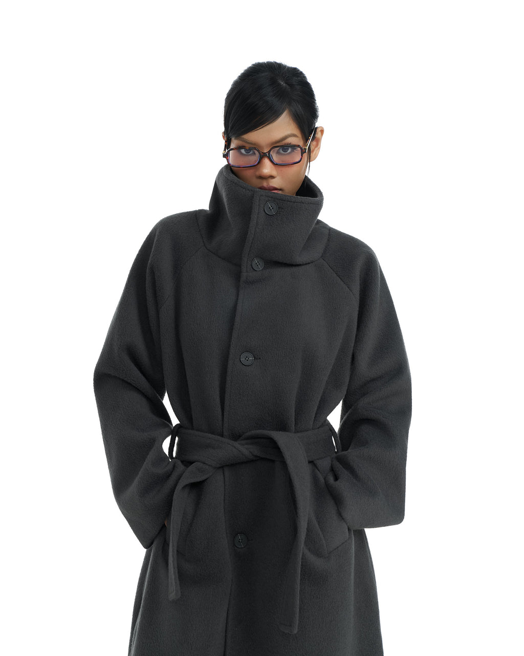 16 Grey Midi Coat