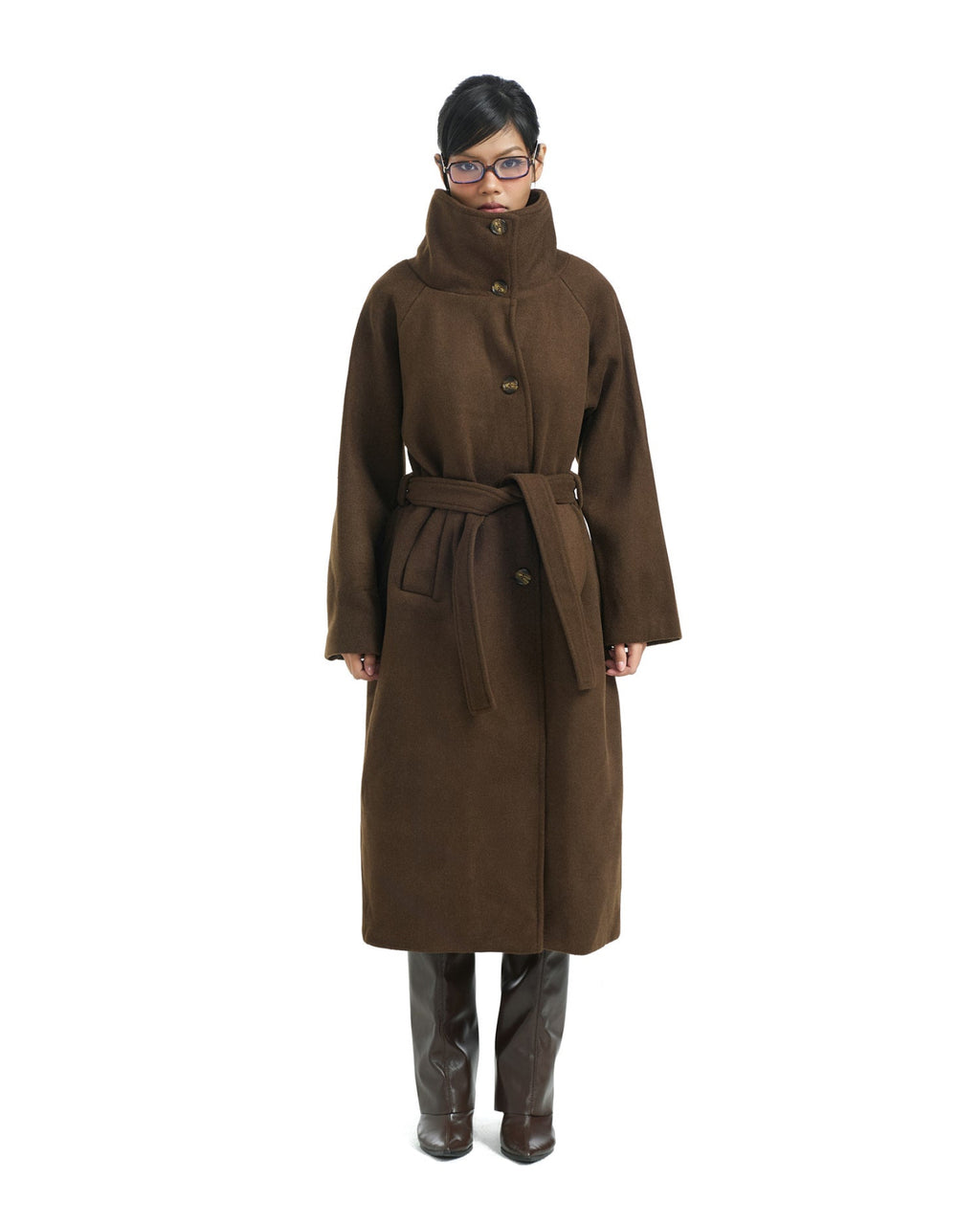 16 Brown Midi Coat
