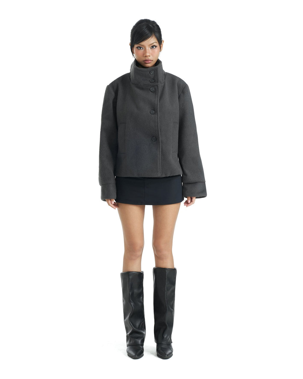 18 Grey Pea Coat