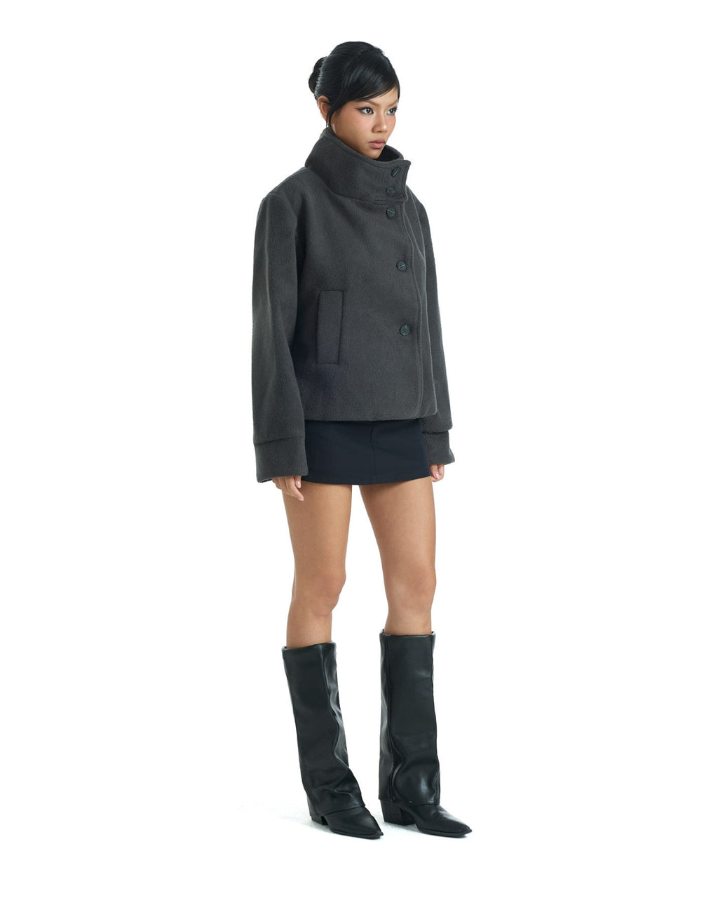 18 Grey Pea Coat
